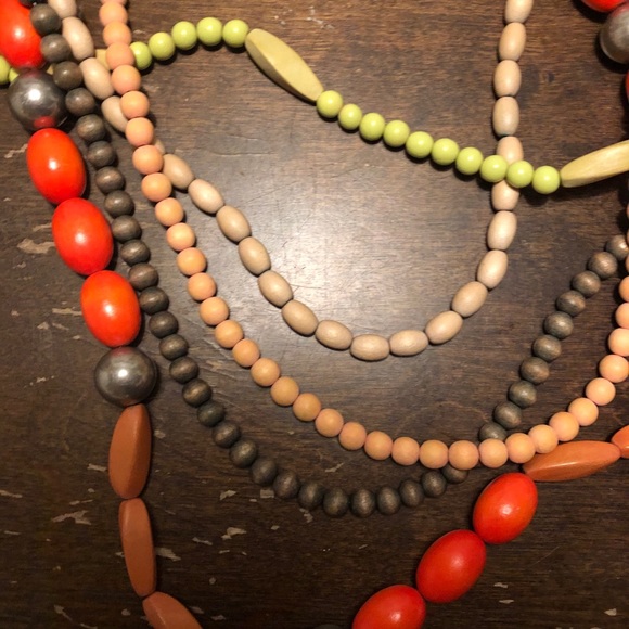 vintage layered beaded necklace - Picture 3 of 4